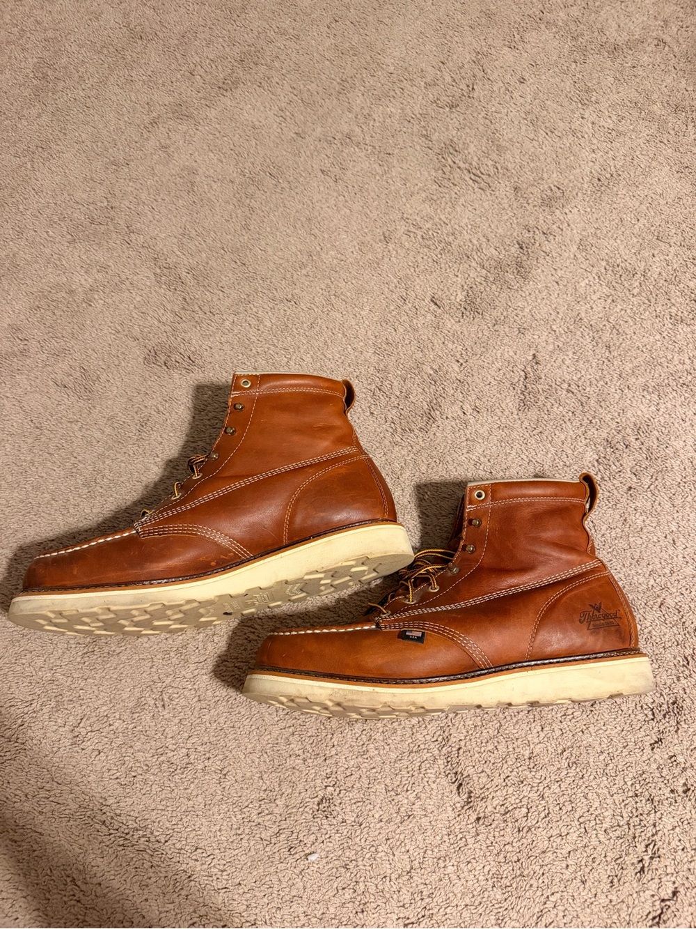 THOROGOOD AMERICAN HERITAGE 6" TOBACCO MOC TOE WORK BOOTS - Picture 3 of 6